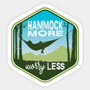 HAMMOCK MORE, WORRY LESS (Large) Sticker